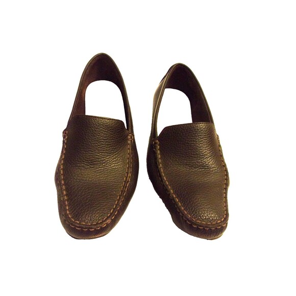 Talbots Brown Butter Soft Leather Loafers Sz. 8 B Square Toe - Picture 1 of 8